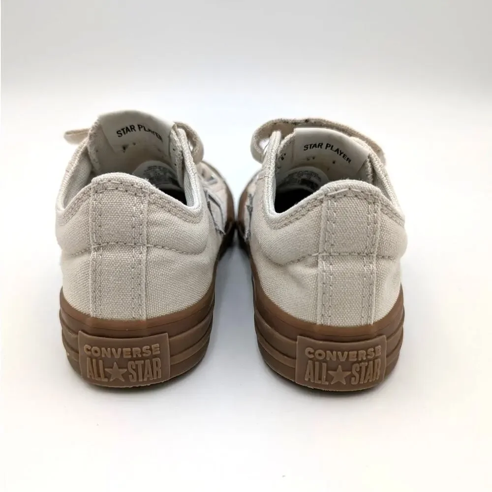 Converse Star Player 76 Gum Rubber Easy-On Sneaker Kids' Light Dune Sz US13 EU31